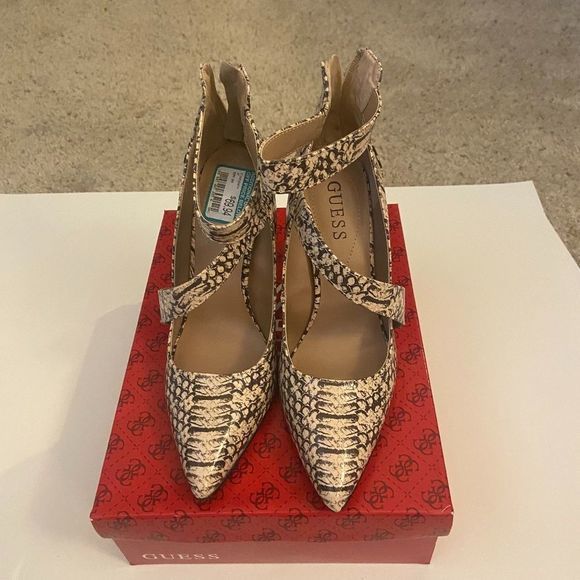 Guess Shoes - Guess‎ Snake Print Heels NWT